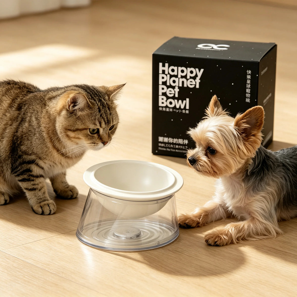Tilted Raised Cat Bowl Non Slip Base And Removable Tray