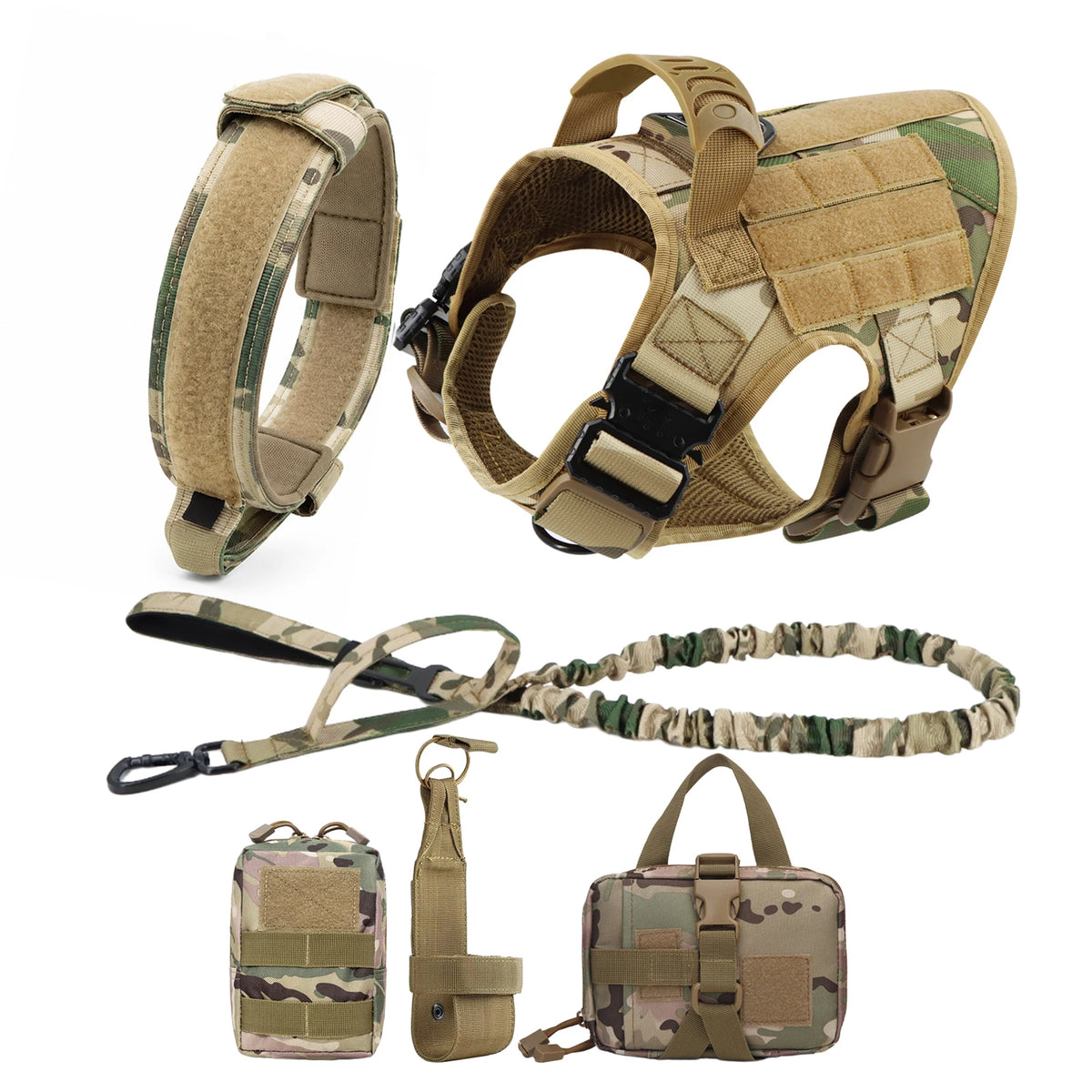 PetraVel Adjustable Padded Nylon Dog Harness And Leash Set