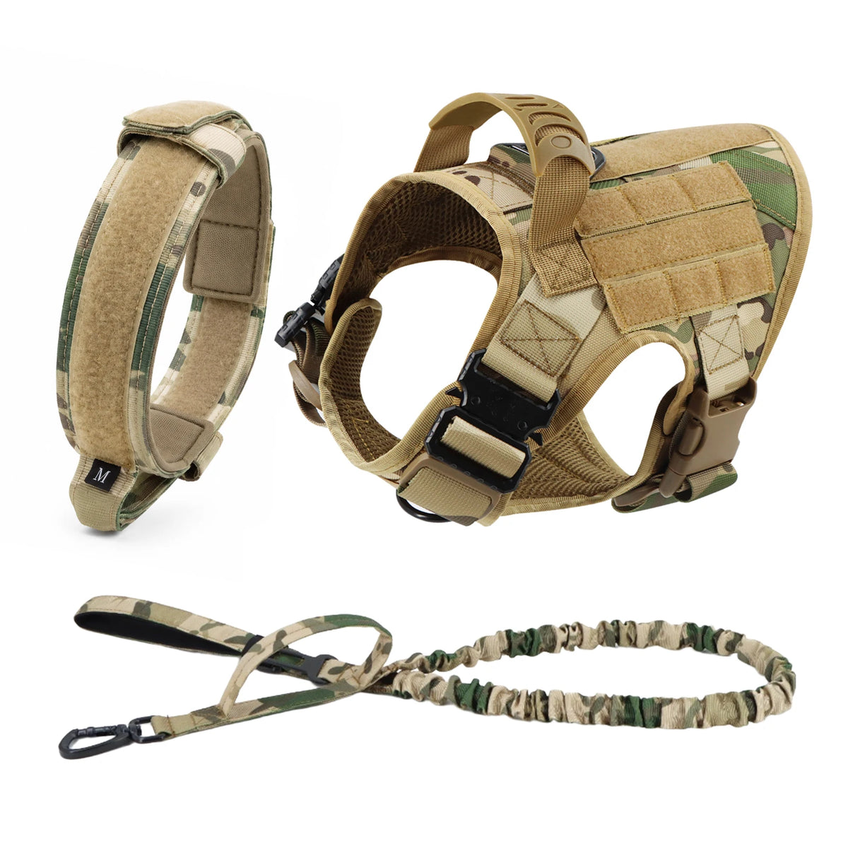 PetraVel Adjustable Padded Nylon Dog Harness And Leash Set