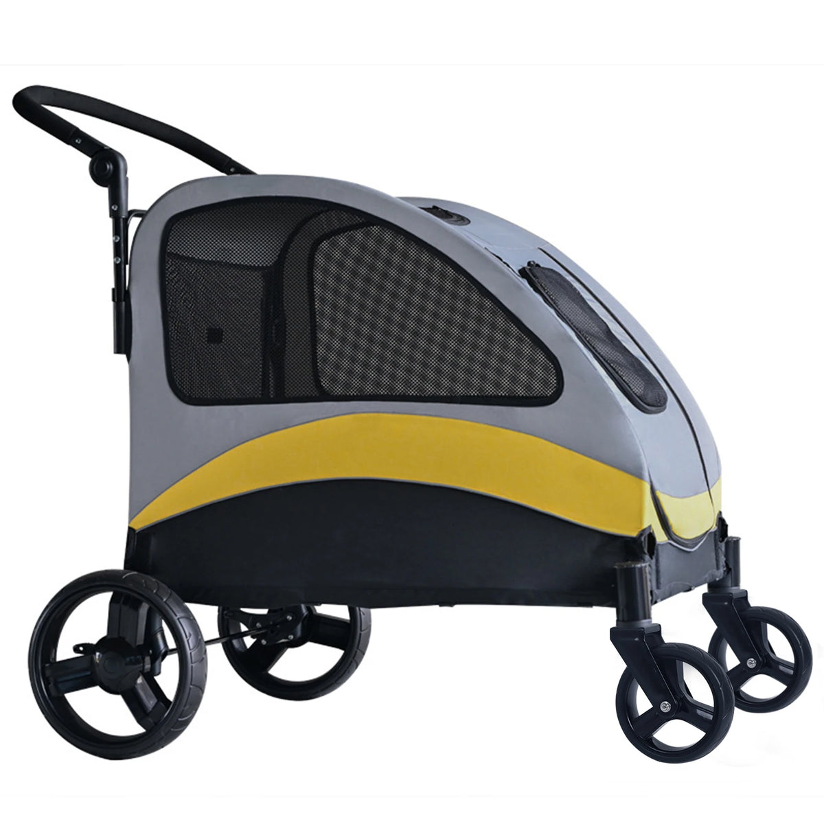 Portable Foldable Dog Stroller With Four Wheels For Pet Travel