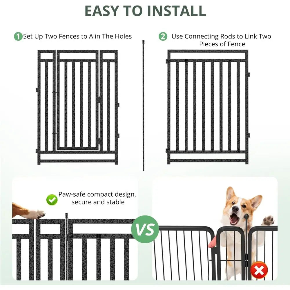 Sturdy 16 Panel Metal Dog Playpen For Indoor Outdoor Use