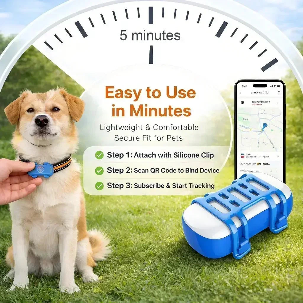 WANWAYTECH 4G GPS Pet Tracker for Dogs and Cats Waterproof Tracking