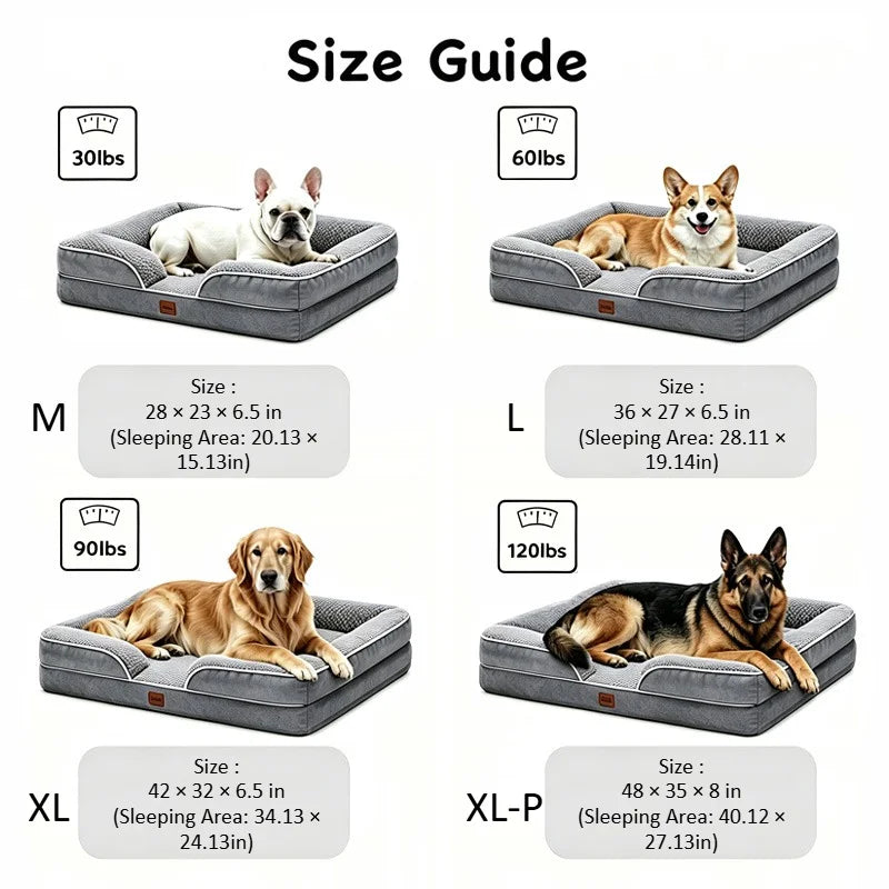 Waterproof Memory Foam Orthopedic Dog Bed With Non Slip Base