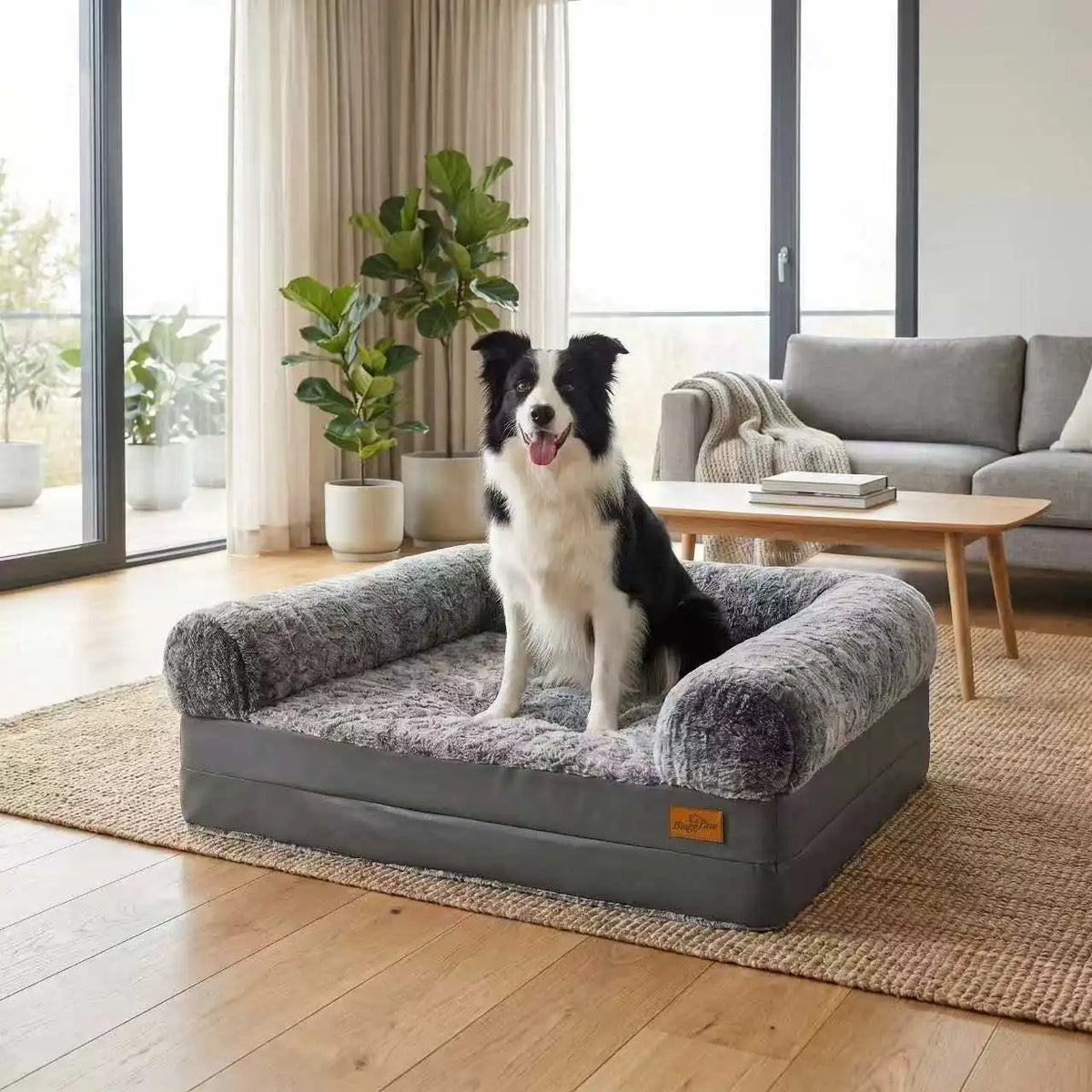 Bingopaw Orthopedic Pet Floor Bed With Washable Cover And Handles