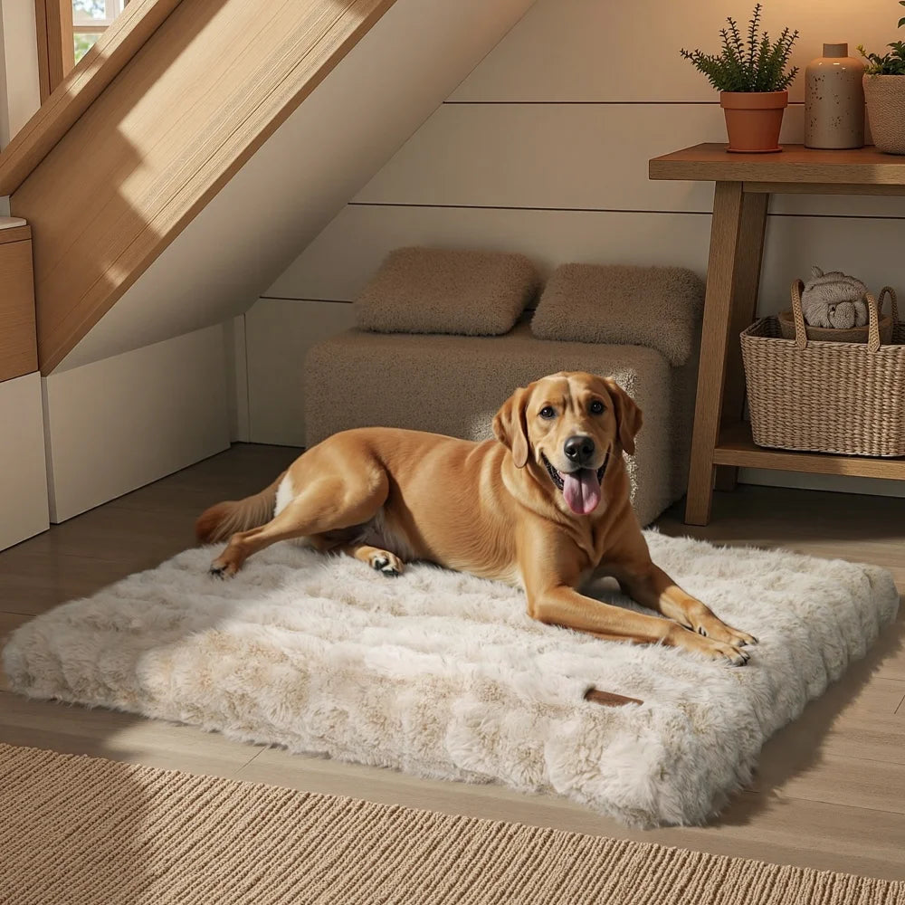 Borwart Ultra Plush Washable Dog Bed With Removable Cover