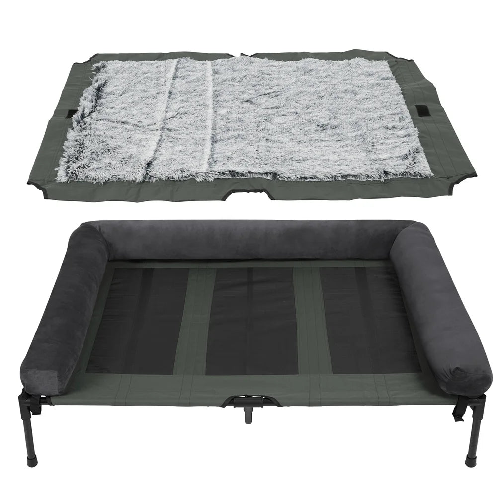 Borwart Elevated Dog Bed With Breathable Mesh Cooling Platform