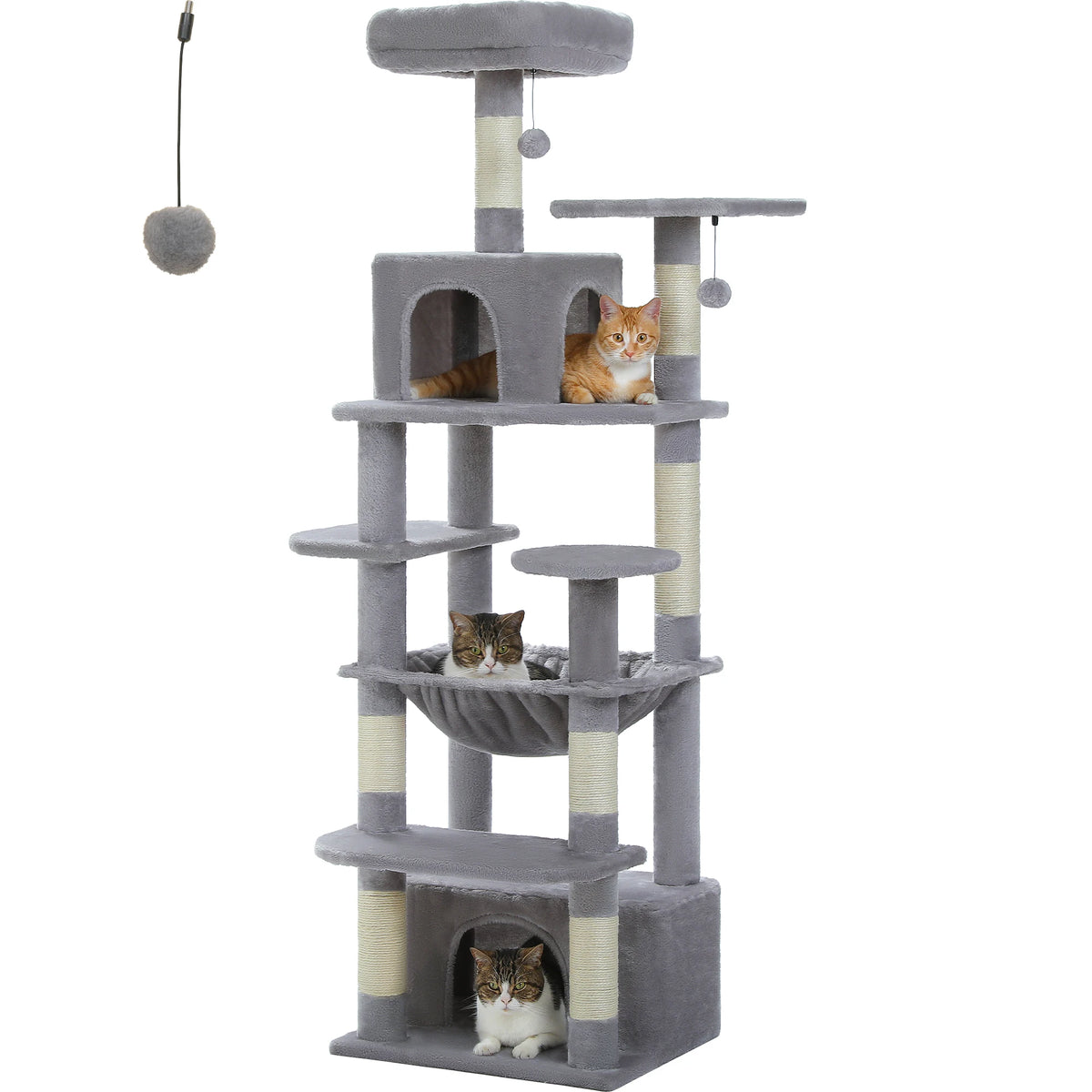 PAWZ Road Indoor Cat Tree Tower With Hammock And Scratch Posts