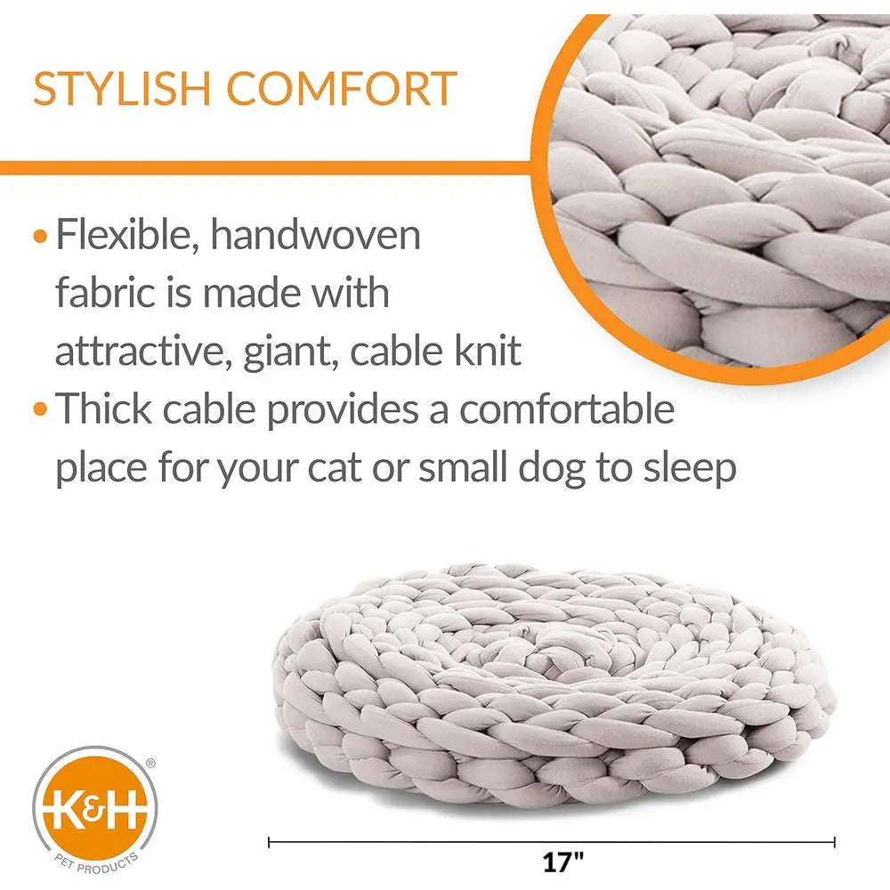 Soft Handwoven Knitted Polyester Round Pet Nest Bed Cave Shelter