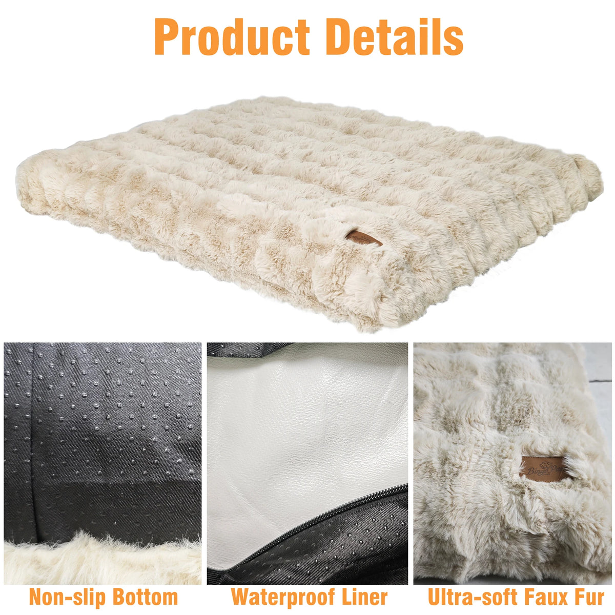 Borwart Ultra Plush Washable Dog Bed With Removable Cover