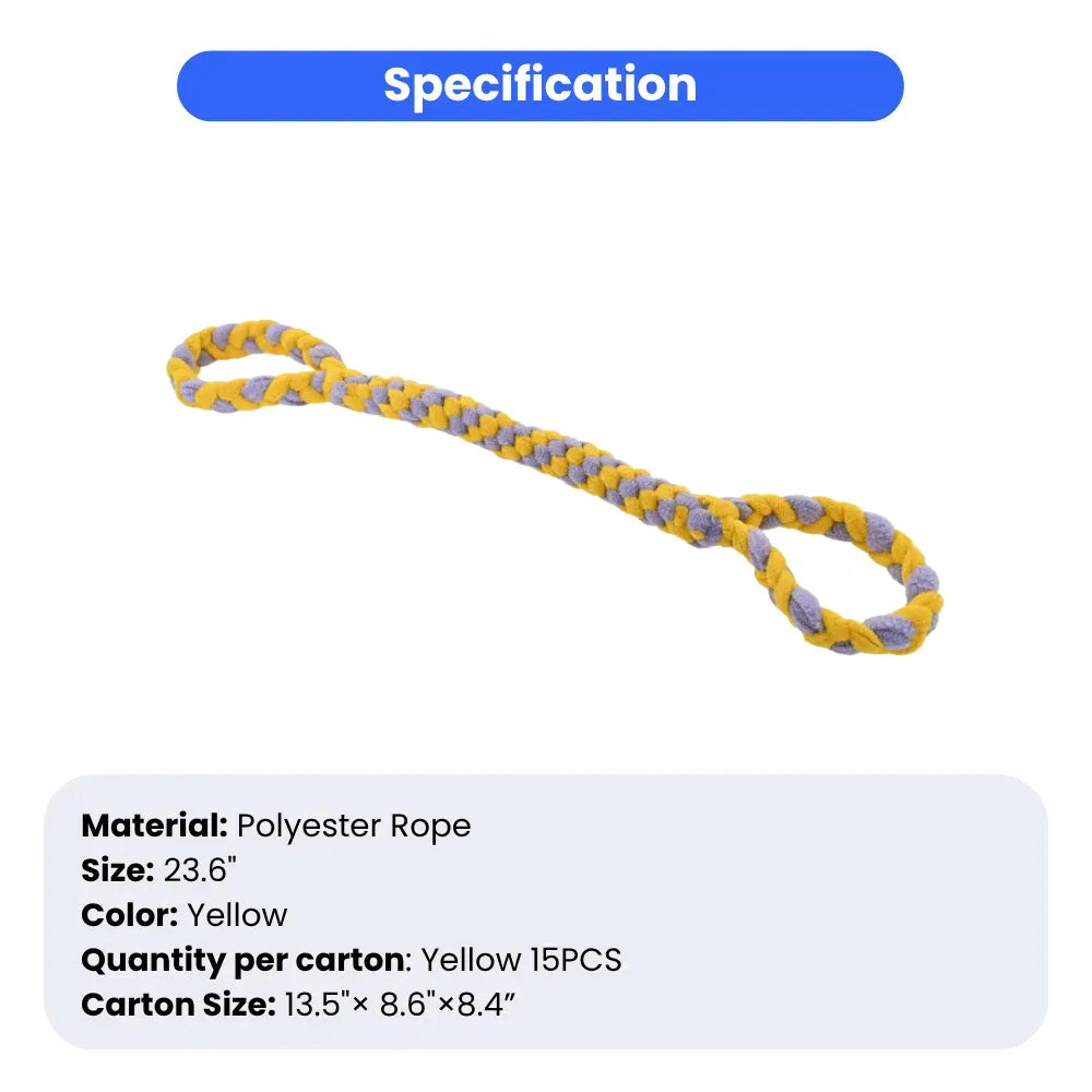 Durable Woven Dog Rope Tug Toy For Interactive Play Sessions
