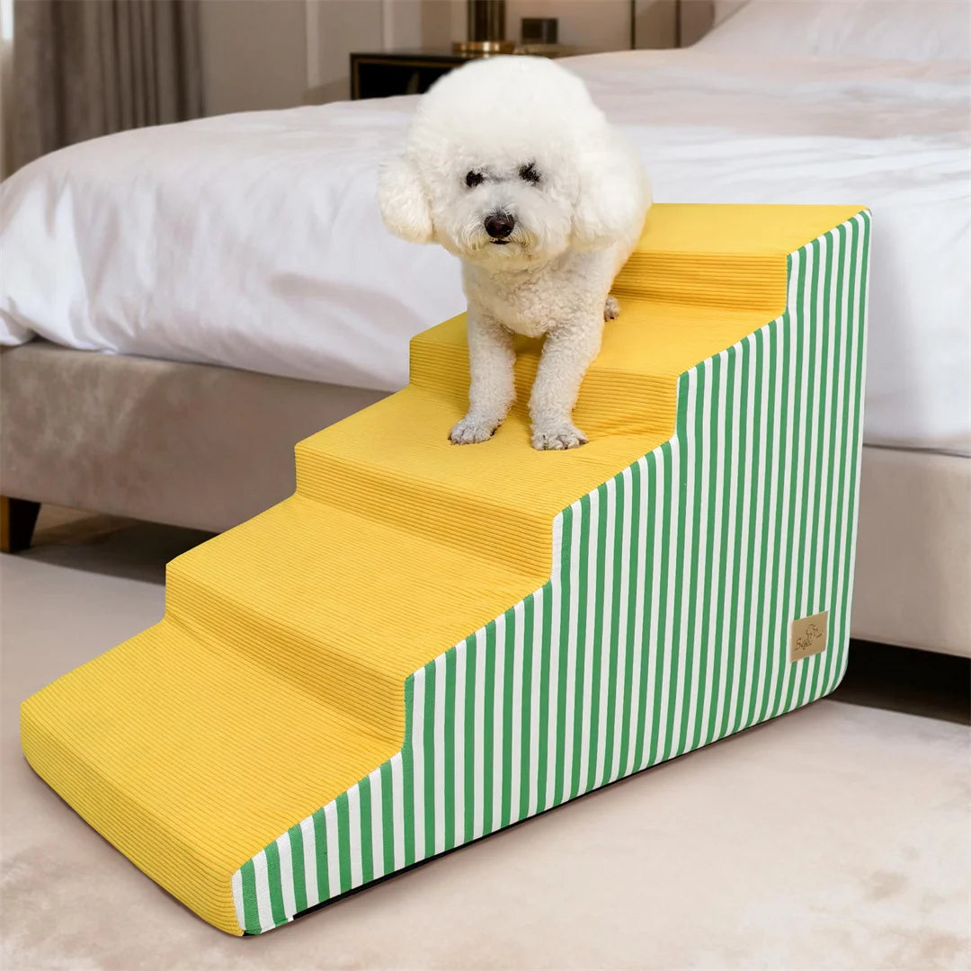 High Density Foam Pet Stairs For Dogs Gentle Slope Support