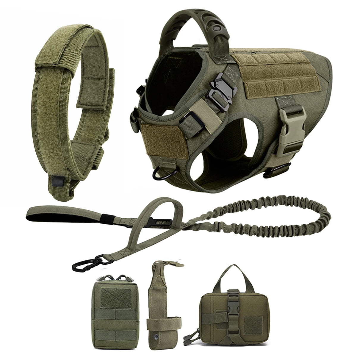 PetraVel Adjustable Padded Nylon Dog Harness And Leash Set