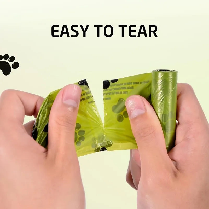 Extra Thick Leakproof Paw Print Pet Waste Bags For Dogs