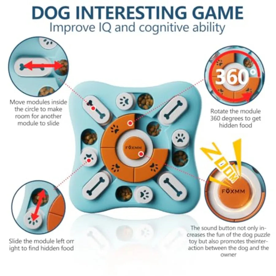 Interactive Dog Puzzle Toy For Treat Dispensing And Mental Training