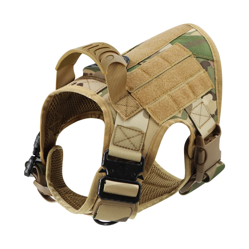 Petravel Tactical Dog Harness Leash Set for Military Pets