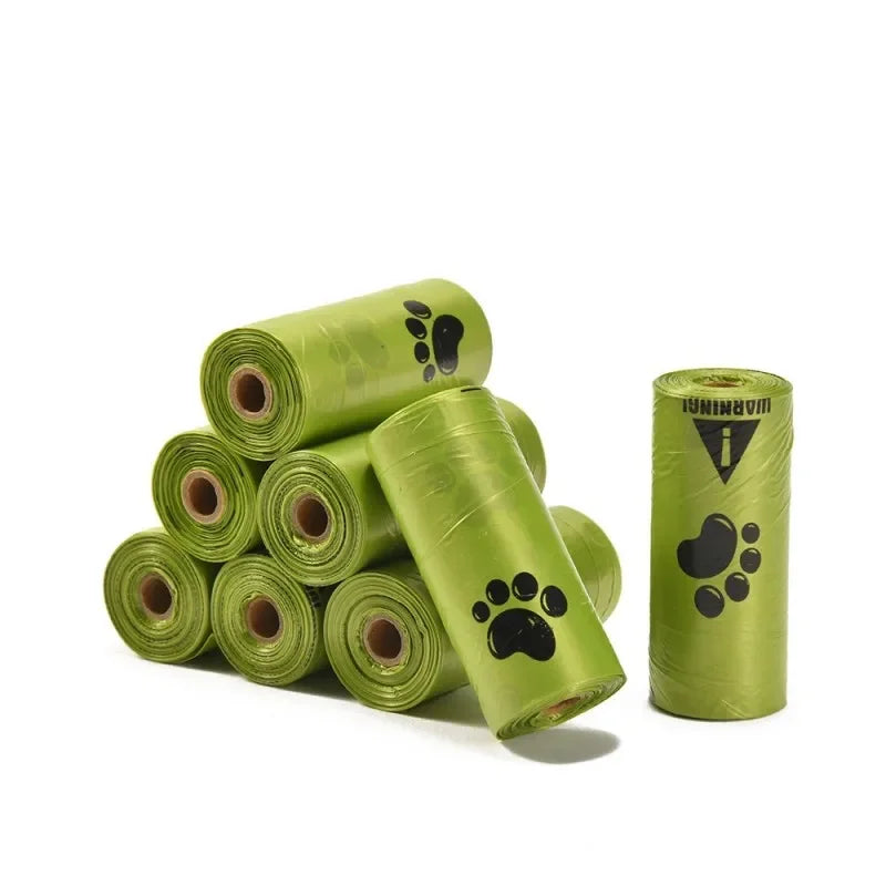 Extra Thick Leakproof Paw Print Pet Waste Bags For Dogs