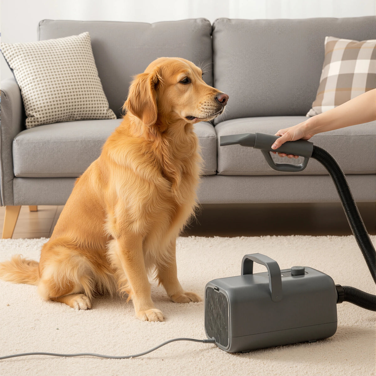 Low Noise Pet Hair Dryer With Adjustable Temperature Settings