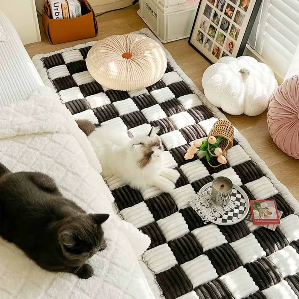 CWV Waterproof Coral Fleece Pet Dog Bed Sofa Cover Protector