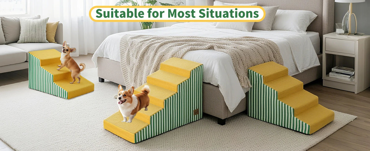 Comfortable Pet Stairs For Dogs With High Density Foam