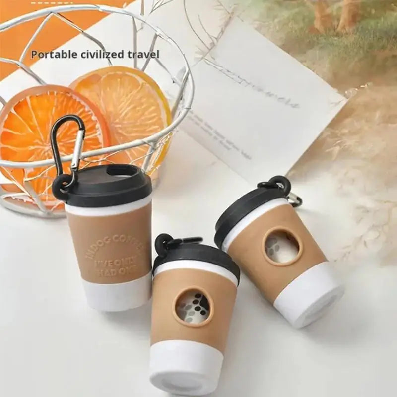 Portable Coffee Cup Design Outdoor Pet Waste Bag Dispenser