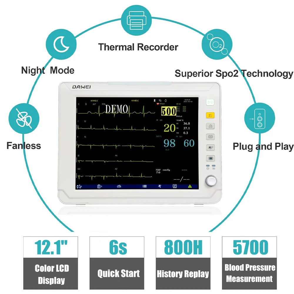 Dawei Portable Veterinary Multi Parameter Monitor For Pets