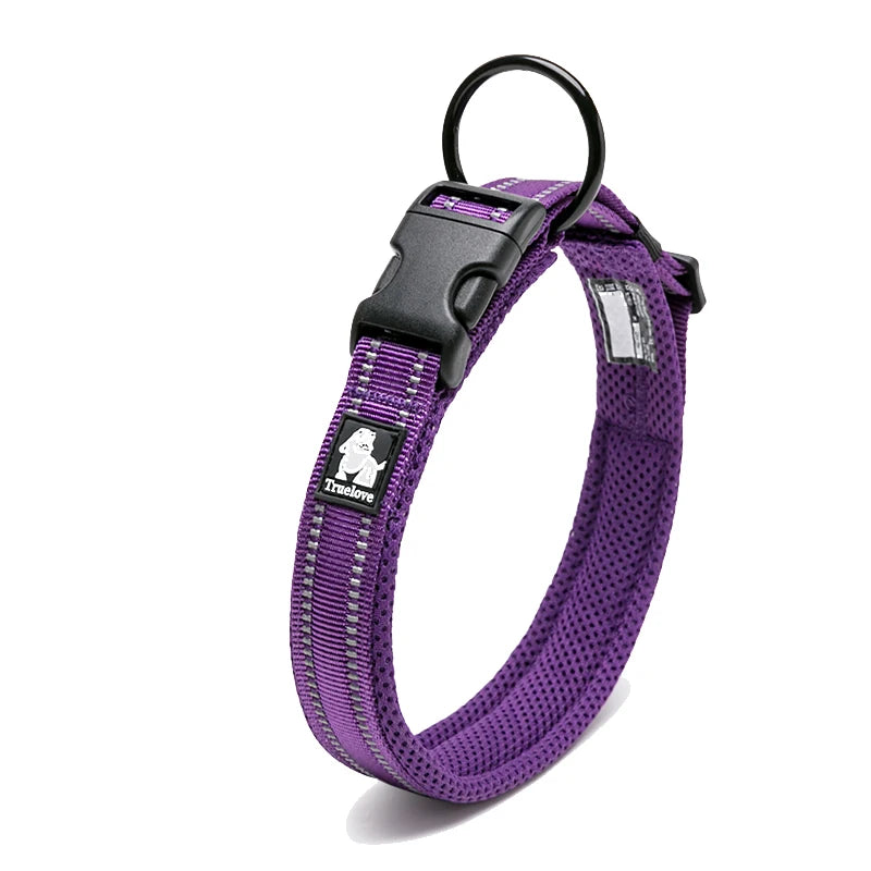 Winhyepet Padded Reflective Dog Collar With Comfortable Nylon Strap
