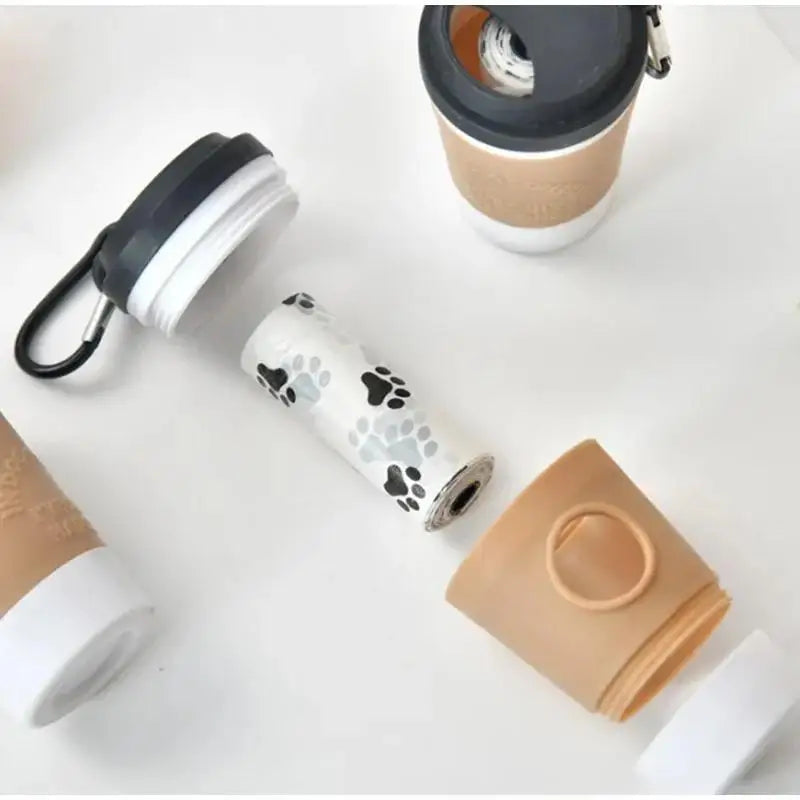 Portable Coffee Cup Design Outdoor Pet Waste Bag Dispenser