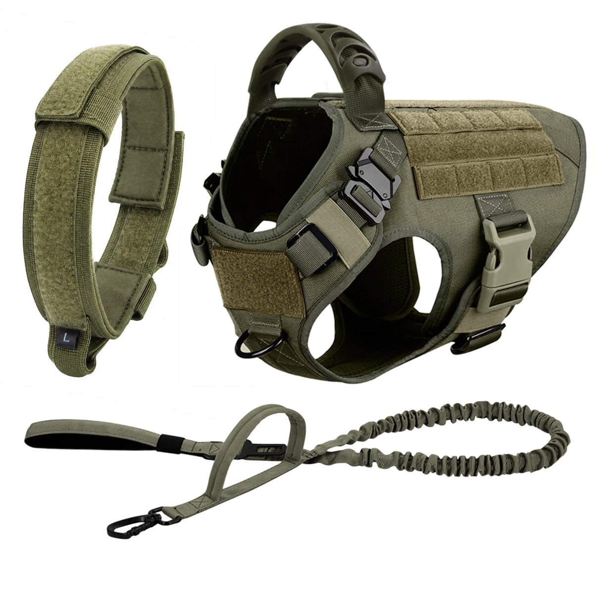 PetraVel Adjustable Padded Nylon Dog Harness And Leash Set