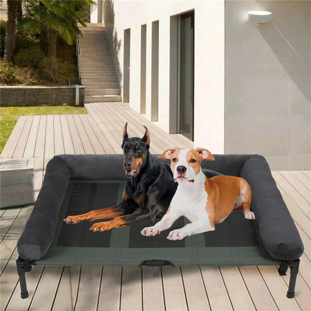 Borwart Elevated Dog Bed With Breathable Mesh Cooling Platform