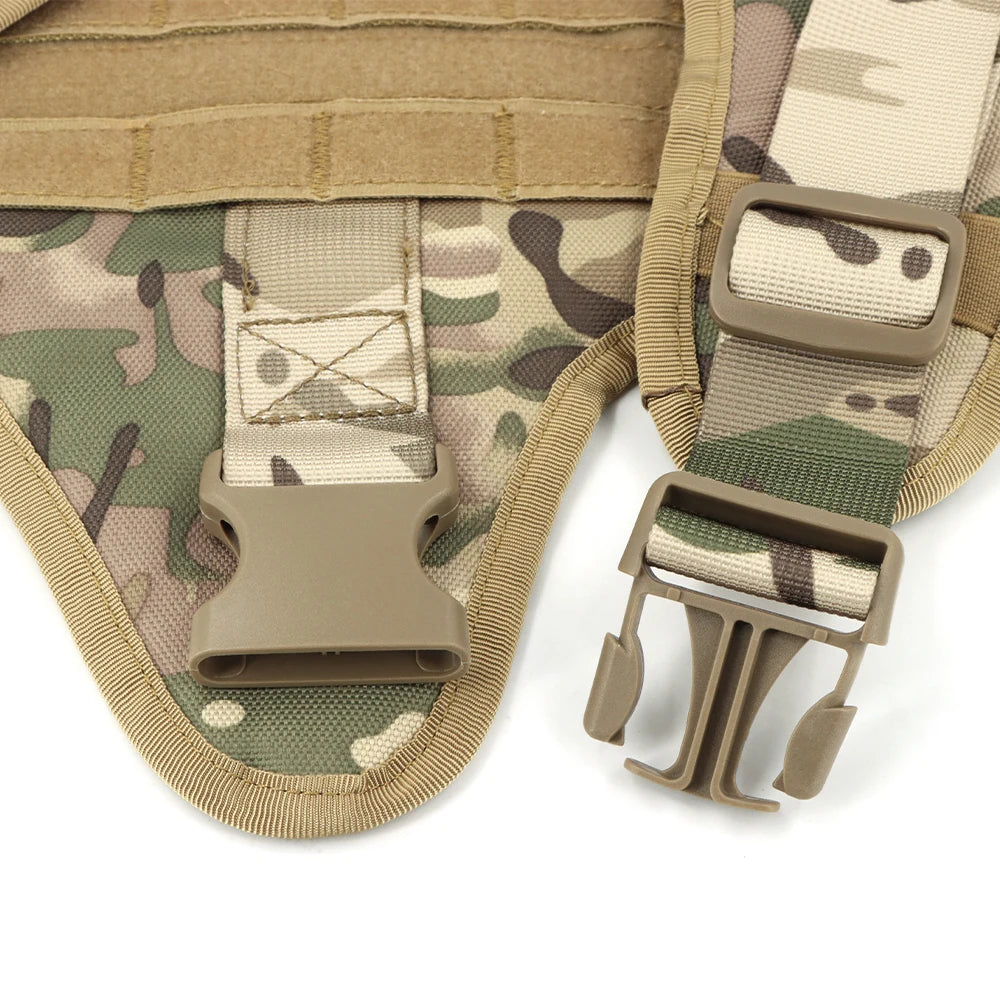 Petravel Tactical Dog Harness Leash Set for Military Pets