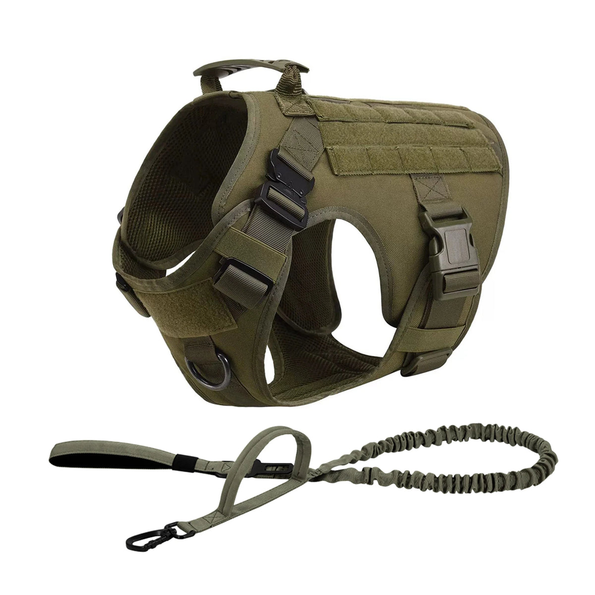 Petravel Tactical Dog Harness Padded Quick Release Buckle Design