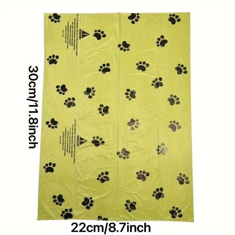 Extra Thick Leakproof Paw Print Pet Waste Bags For Dogs