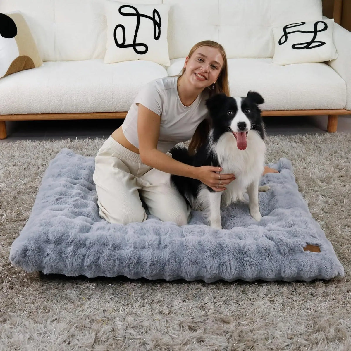Borwart Ultra Plush Washable Dog Bed With Removable Cover