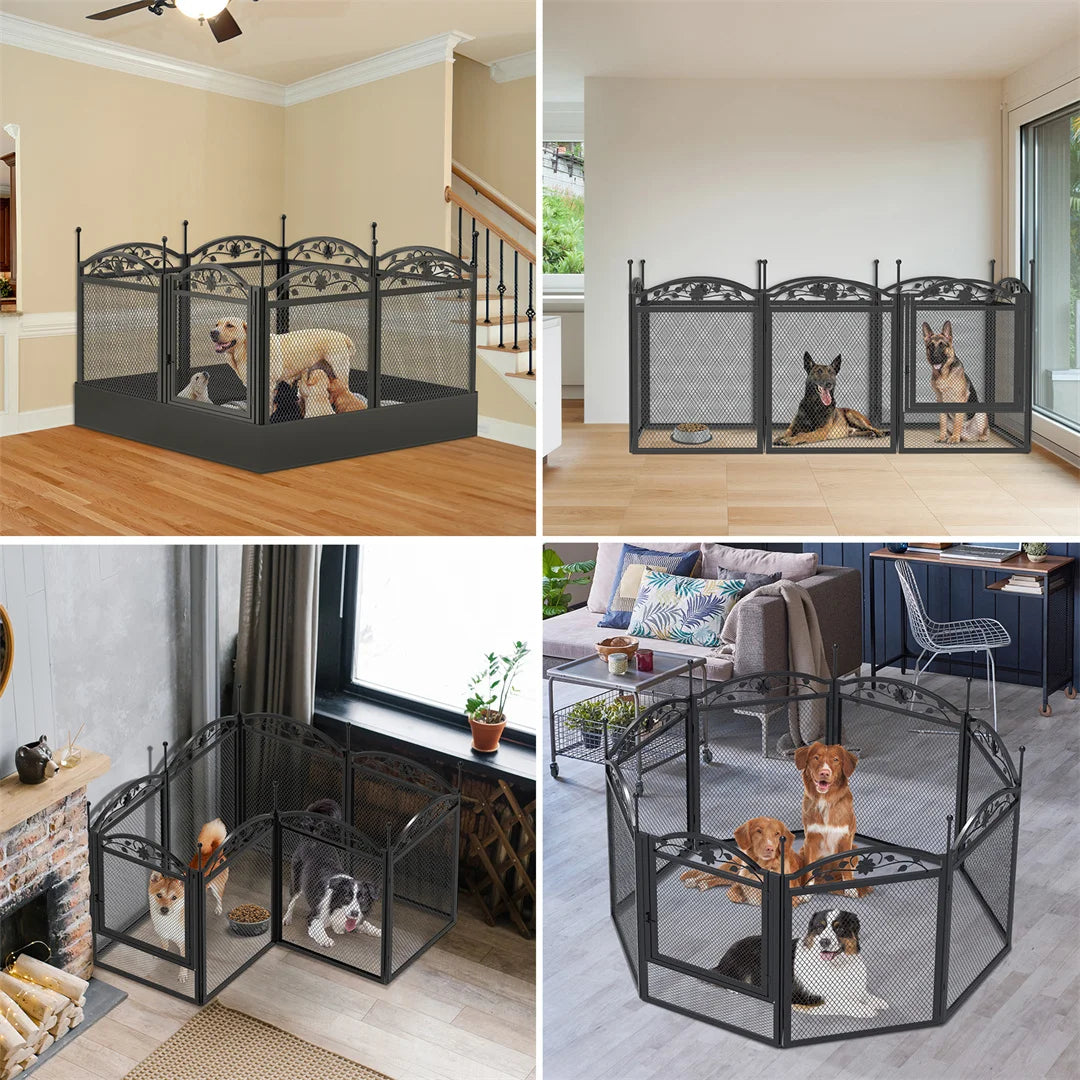 Bingopaw Heavy Duty 8 Panel Metal Dog Playpen Indoor Outdoor