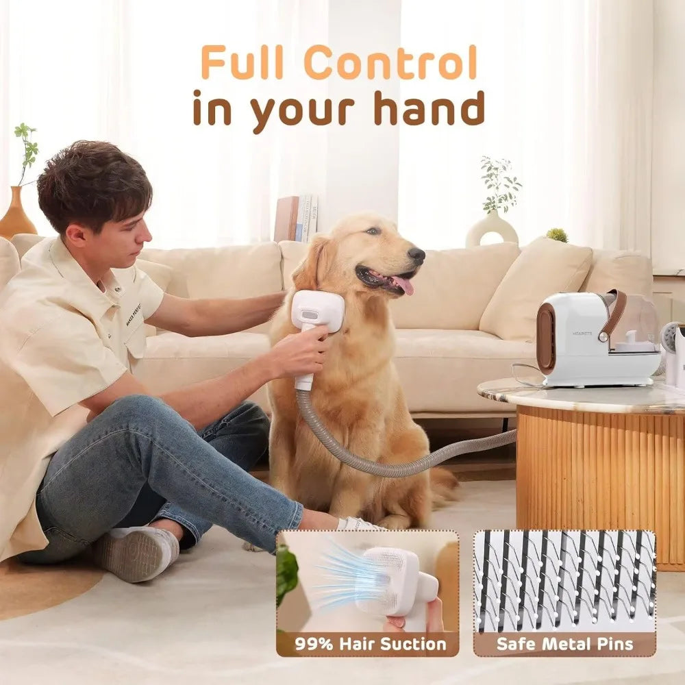 XMSJ Dog Grooming Vacuum Kit With Clippers For Pet Care