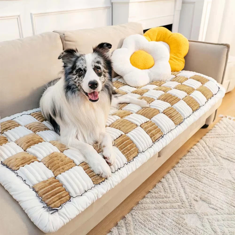 CWV Waterproof Coral Fleece Pet Dog Bed Sofa Cover Protector