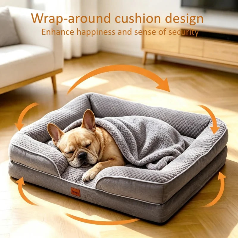 Waterproof Memory Foam Orthopedic Dog Bed With Non Slip Base