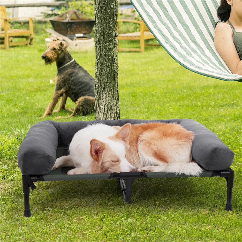 Borwart Elevated Dog Bed With Breathable Mesh Cooling Platform
