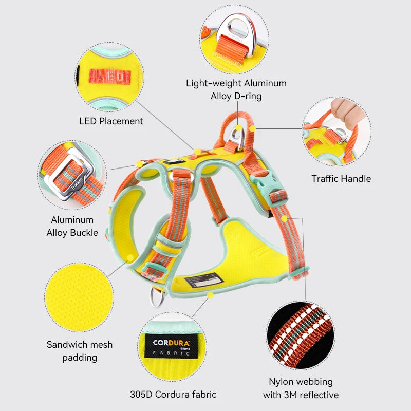 TrueLove No Pull Dog Harness Reflective Adjustable Training Vest