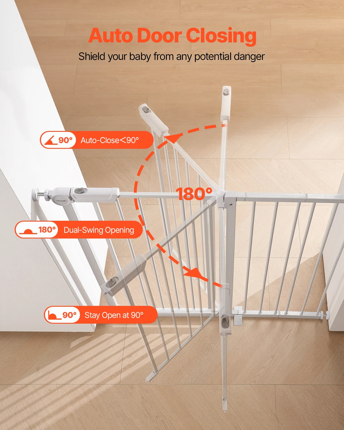 SucceBuy Pressure Mount Easy Step Baby Pet Safety Gate