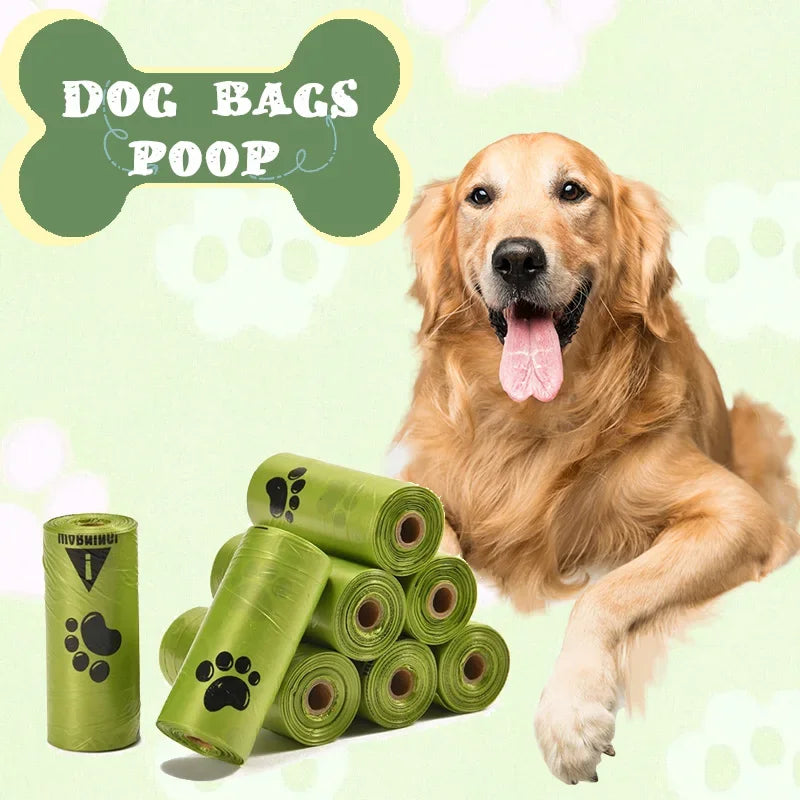 Extra Thick Leakproof Paw Print Pet Waste Bags For Dogs