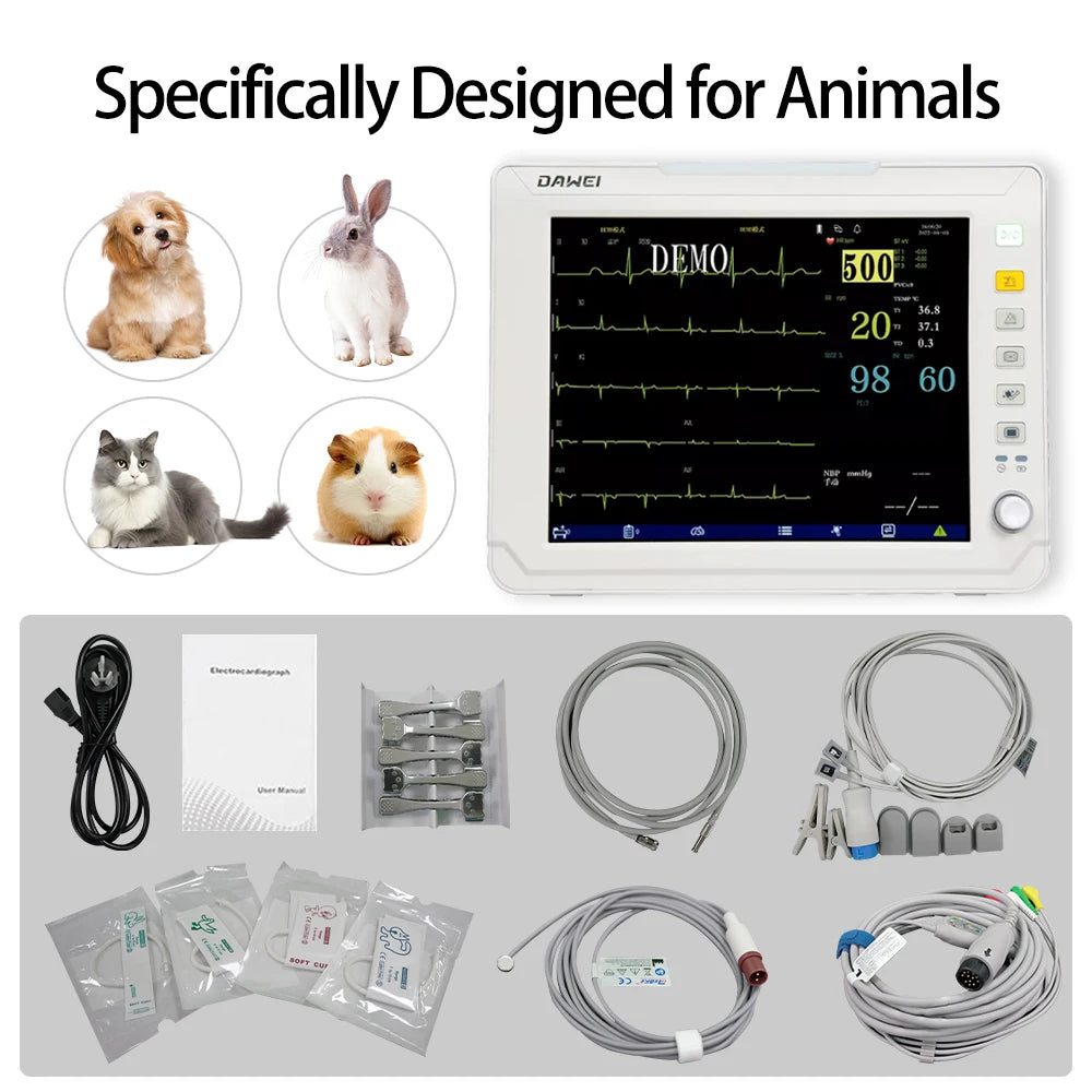 Dawei Portable Veterinary Multi Parameter Monitor For Pets