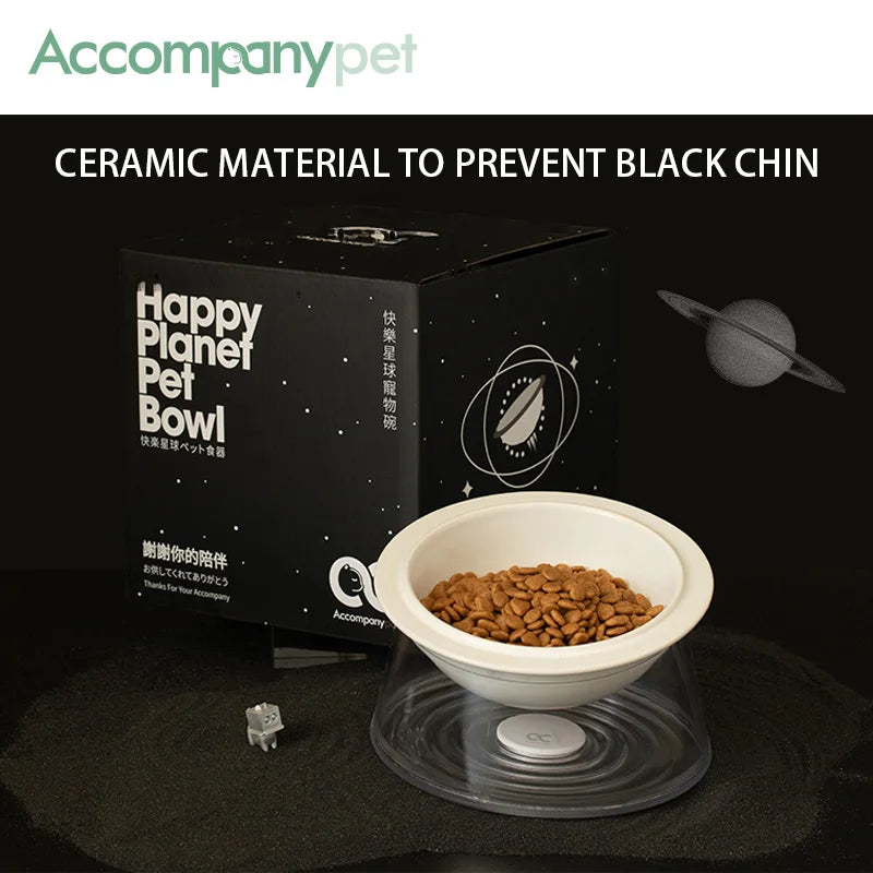 Tilted Raised Cat Bowl Non Slip Base And Removable Tray