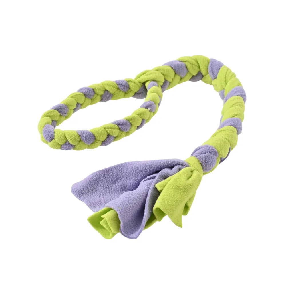 Durable Woven Dog Rope Tug Toy With Secure Loop Handle