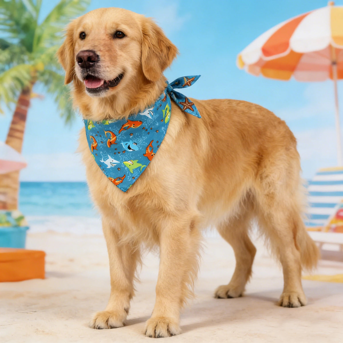 Adjustable Washable Fruit Floral Dog Bandana Soft Cloth Triangle Scarf