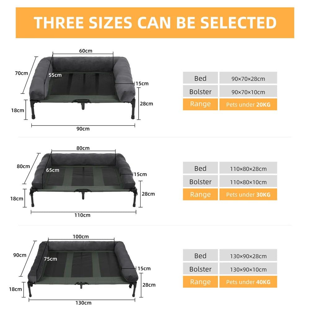Borwart Elevated Dog Bed With Breathable Mesh Cooling Platform
