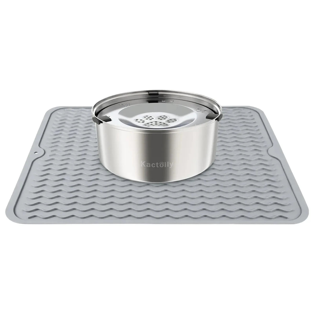 Kactoily Stainless Steel Slow Drinking Dog Water Bowl
