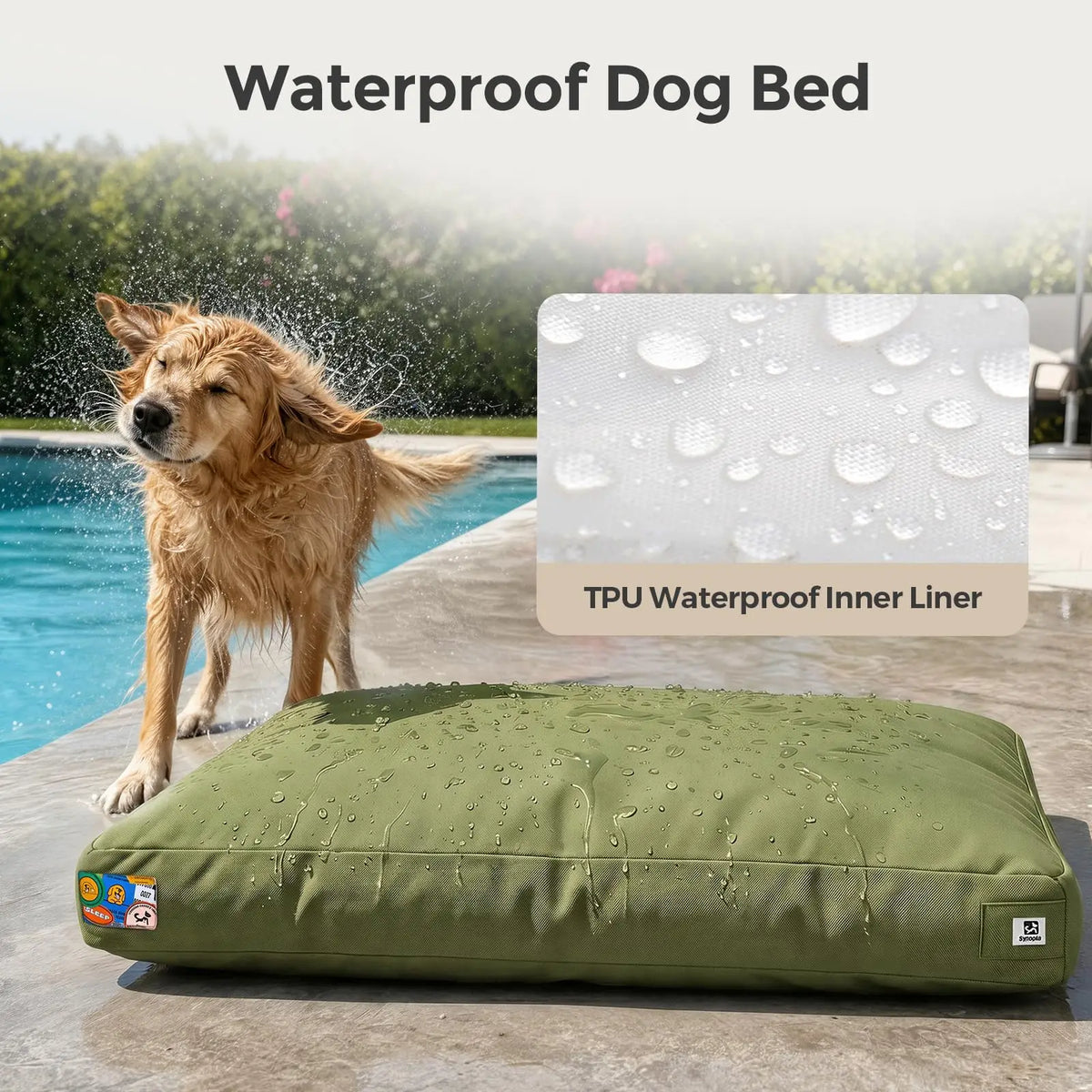 Premium Durable Canvas Dog Bed With Waterproof Removable Cover