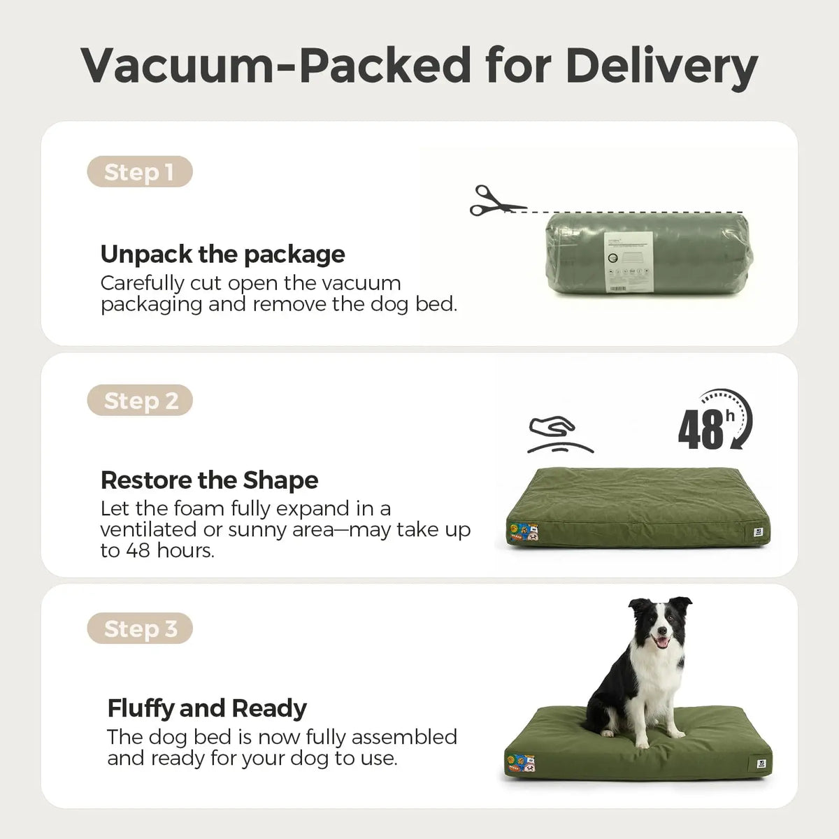Premium Durable Canvas Dog Bed With Waterproof Removable Cover
