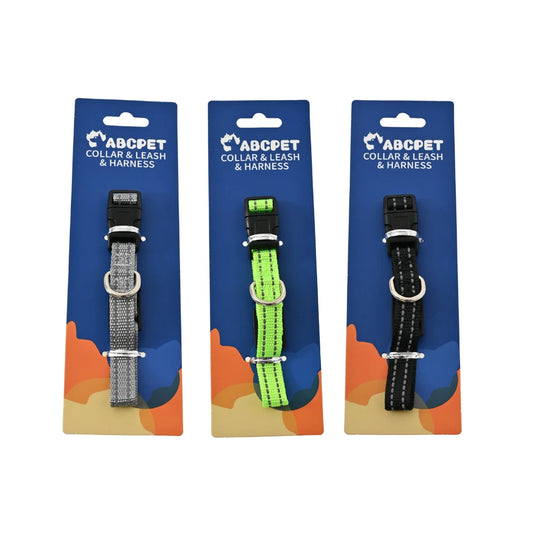 Adjustable Reflective Nylon Dog Collars With Quick Release Buckle